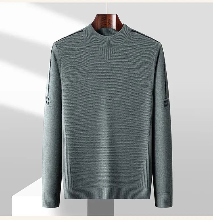 Men's Long Sleeve Textured Sweater | Classic Style