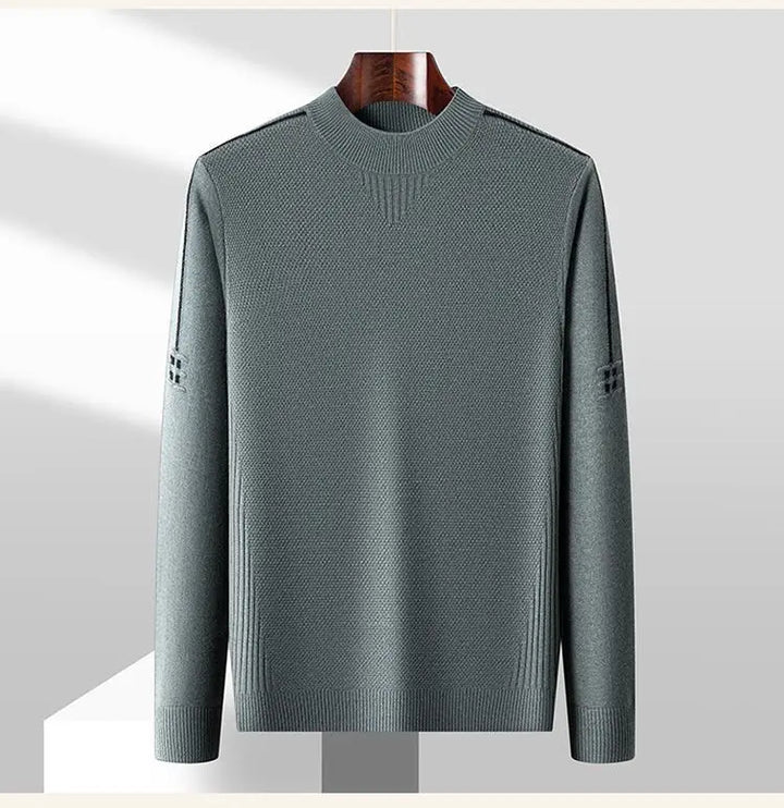 Men's Long Sleeve Textured Sweater | Classic Style