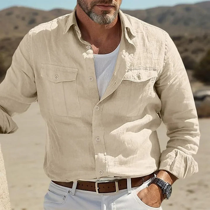 Herren Button-down Hemd | Brust Taschen