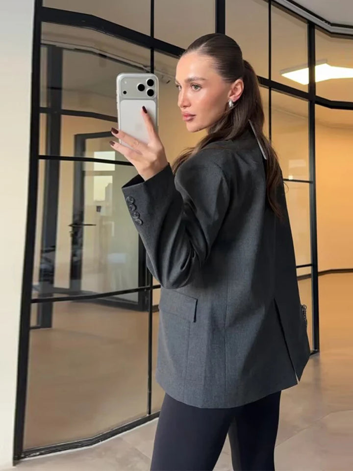 Damen Blazer Jacke Langarm Stehkragen Blazer Jacke | Casual