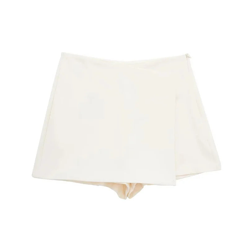 Women's High Waist Solid Color Fitted Cut Shorts | Mini