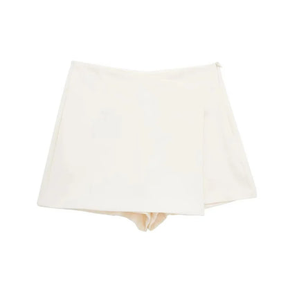 Women's High Waist Solid Color Fitted Cut Shorts | Mini