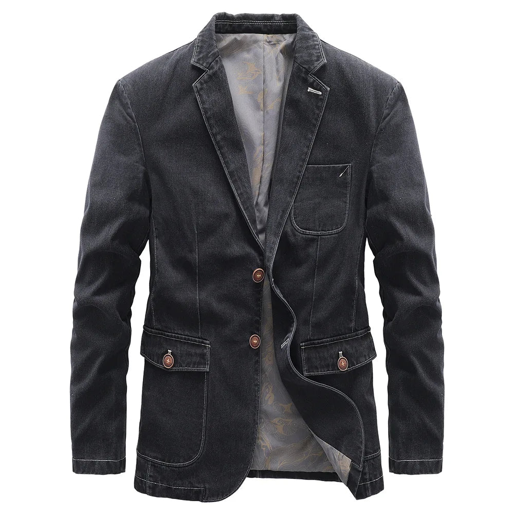 Veste blazer homme à manches longues avec fermeture à boutons | Style décontracté chic