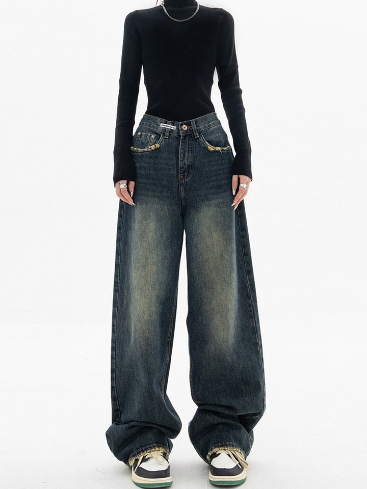 Damen Baggy Passform Hose | Oversize Bein