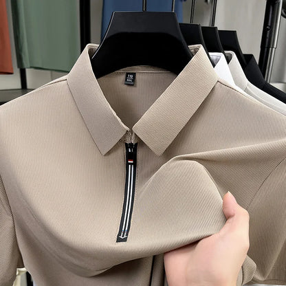 Polo da Uomo con Cerniera Manica Corta | Quotidiano