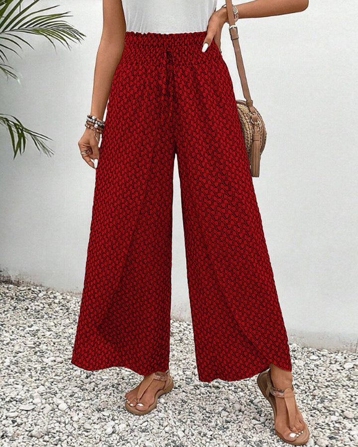 Sapphira | Damen-Palazzo-Hose mit Hoher Taille und Geometrischem Print | Weites Bein 4