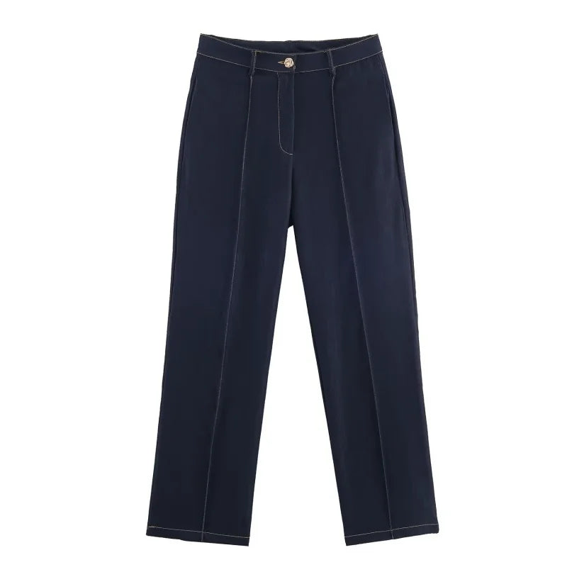 Damen Hosen Set | Zweiteiliges Outfit mit Knopfjacke | Strukturierte Silhouette | Eleganter Freizeitlook