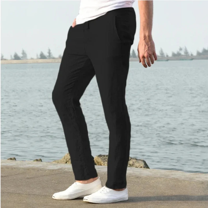 Herren Slim Fit Casual Hose | Gerade Geschnittene Alltagshose