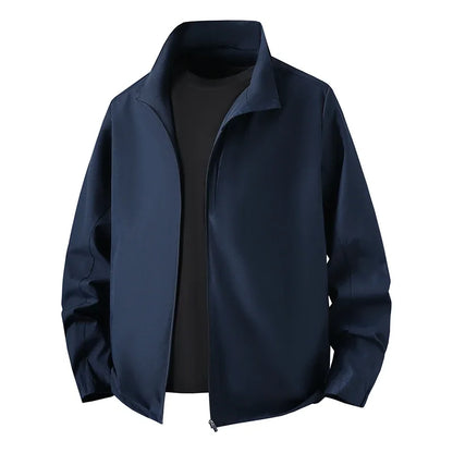 Giacca da uomo con collo alla coreana e chiusura lampo, manica lunga | Casual