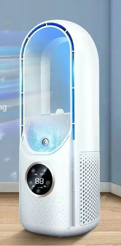 Tischventilator ohne Rotorblätter | 3-in-1 Luftkühlung, Luftreinigung & Ionisation | Modernes Design