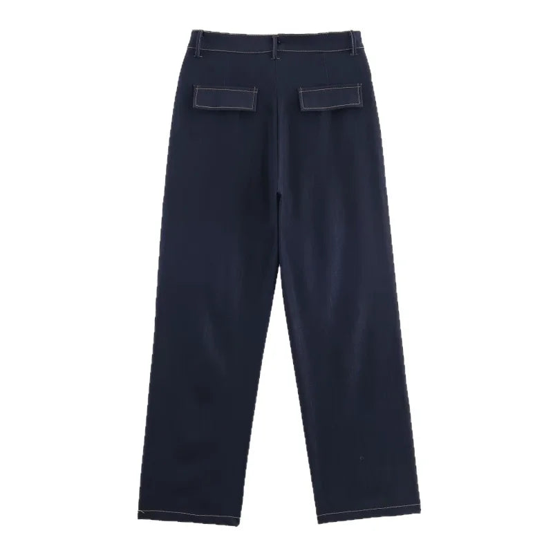 Damen Hosen Set | Zweiteiliges Outfit mit Knopfjacke | Strukturierte Silhouette | Eleganter Freizeitlook