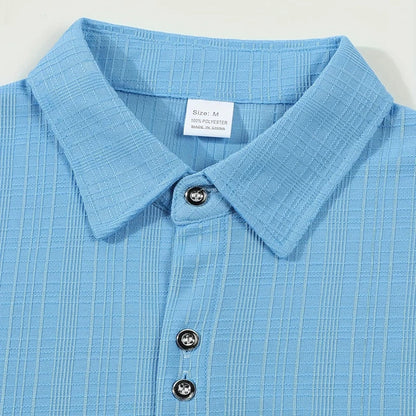 Camicia da uomo con colletto e maniche corte | A costine