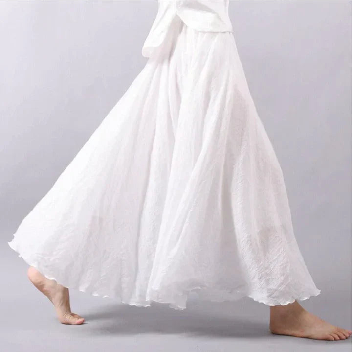 Women's flowing maxi skirt | Textured surface