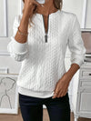 Schicker Pullover mit Reißverschluss | Lässiger Langarmpullover