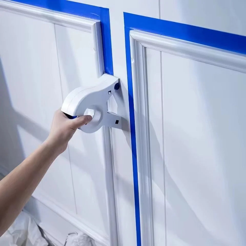Klebebandabroller mit Schneidefunktion für gerade Linien – ideal für Holz, Glas und Putz, einfach zu bedienen