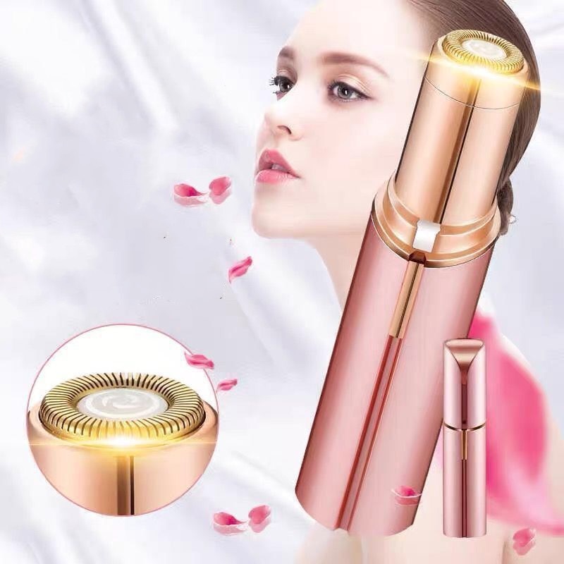 Schmerzfreier Gesichts-Haarentferner im Lippenstift-Design – Tragbares Gerät für mühelose Haarentfernung von Oberlippe und Kinn
