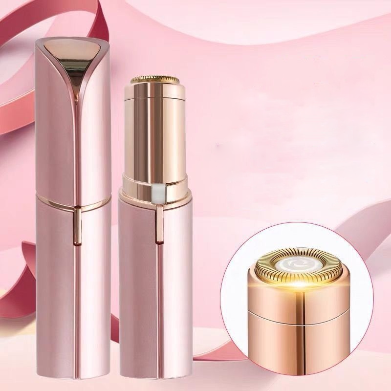 Schmerzfreier Gesichts-Haarentferner im Lippenstift-Design – Tragbares Gerät für mühelose Haarentfernung von Oberlippe und Kinn