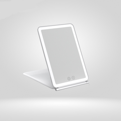 Miroir de maquillage avec éclairage et fonction de charge USB – Miroir de maquillage cosmétique portable, dimmable, design élégant