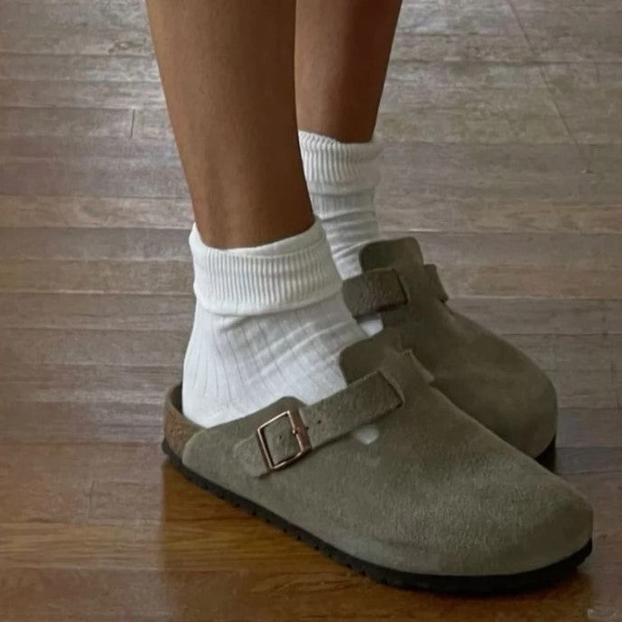 Damen Geschlossene Clogs | Schnallenriemen