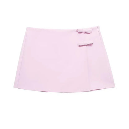 Dámský top bez rukávů s vázáním vpředu, halter top a mini sukně dvoudílná sada | Otevřená záda
