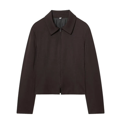 Ensemble deux pièces pour femme avec veste courte et pantalon à jambe droite | Style coordonné