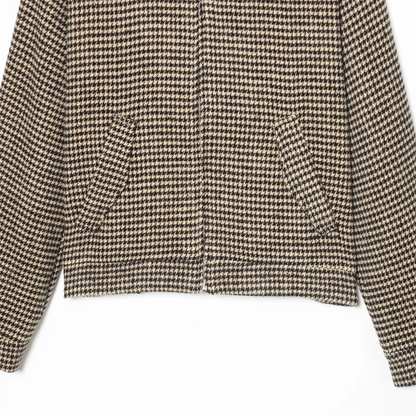 Set damă cu jachetă cu fermoar cu mânecă lungă și pantaloni cu picior drept | Stil vintage