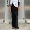 Dámská sukně s vysokým pasem, rovný střih, minimalistický styl | Maxi