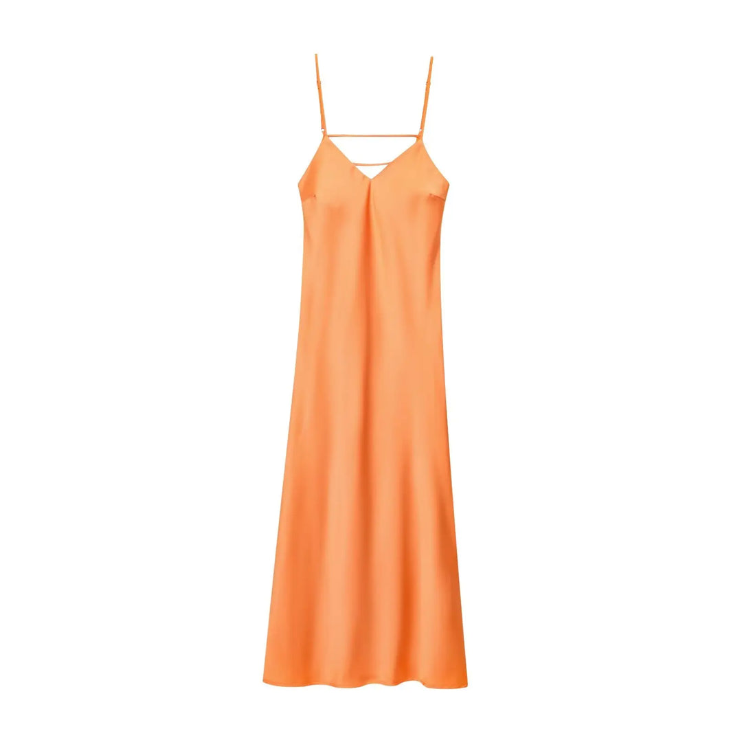 Damen Kleid Ärmellos V-Ausschnitt Rückenfrei Abendkleid | Maxi