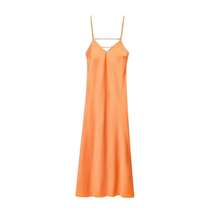 Damen Kleid Ärmellos V-Ausschnitt Rückenfrei Abendkleid | Maxi