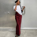 Damen High Waist Rock Mit Geradem Schnitt Minimalistischem Stil | Maxi
