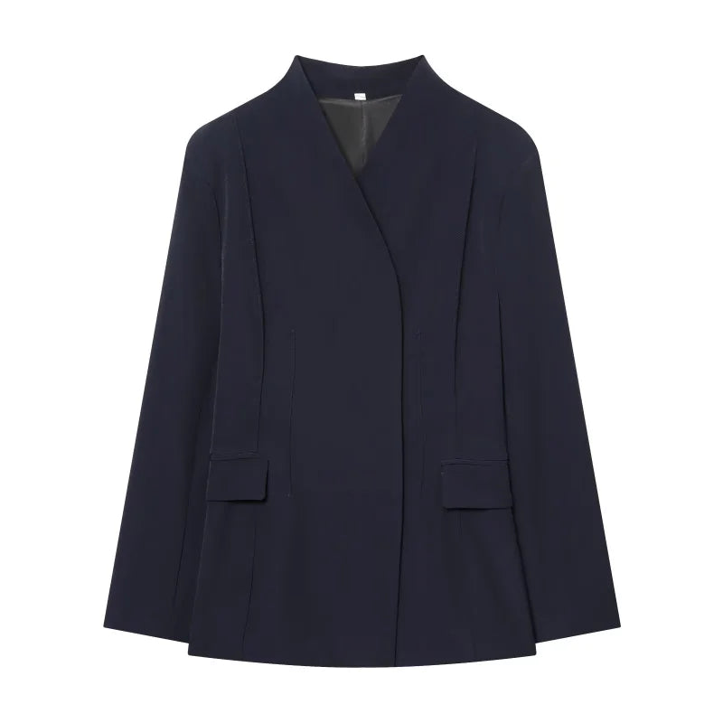 Damen zweiteiliges Set mit tailliertem Blazer und Hose mit geradem Bein | Betonte Taille