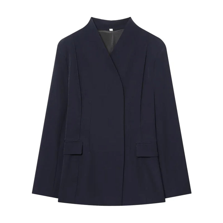 Damen zweiteiliges Set mit tailliertem Blazer und Hose mit geradem Bein | Betonte Taille