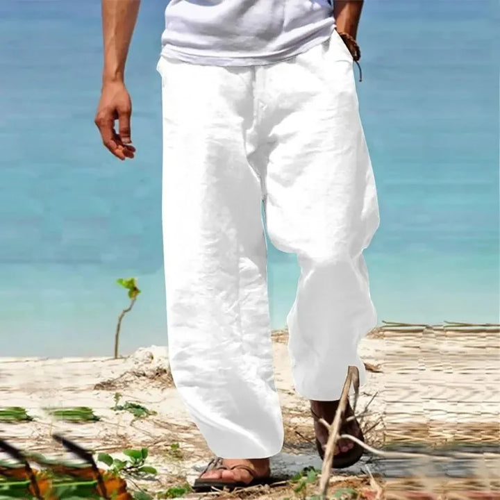 Herren Freizeit Hose Mit Weitem Bein Und Kordelzug | Seiten Taschen