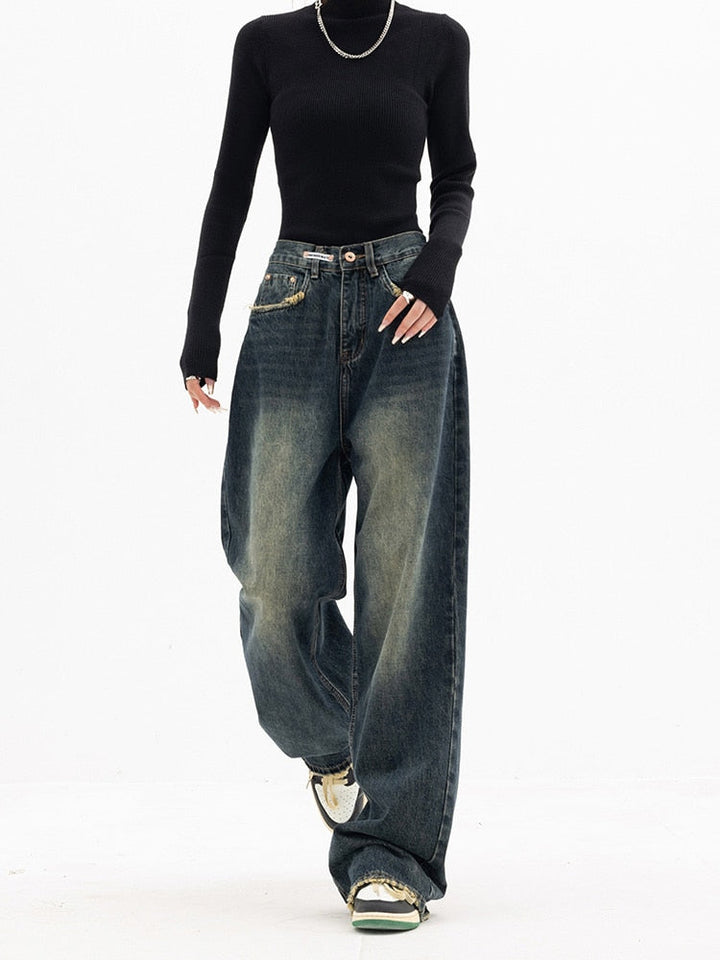 Damen Baggy Passform Hose | Oversize Bein