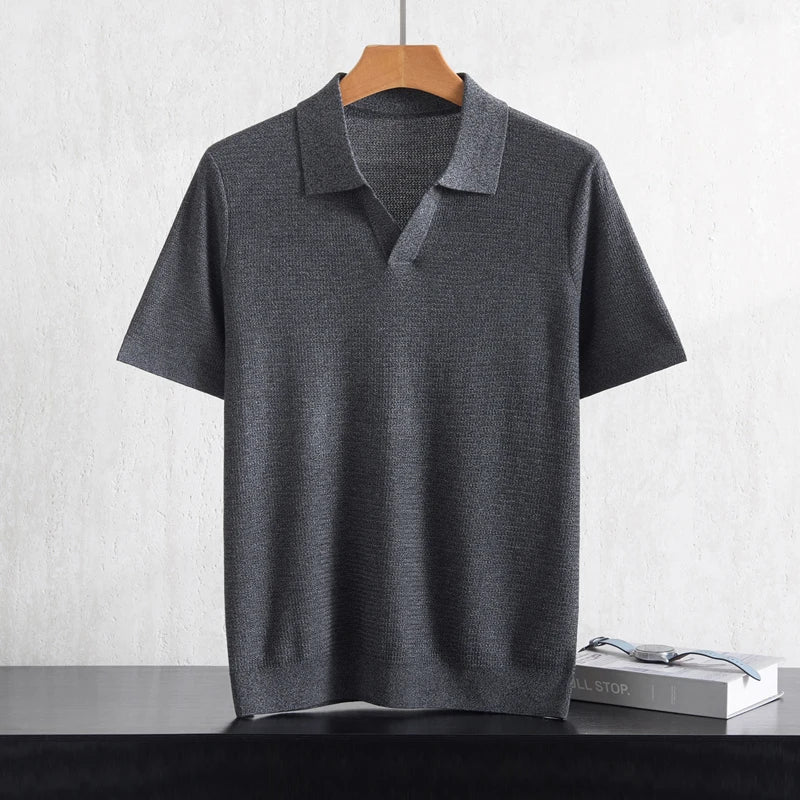 Herren Kurzarm Strick Polo Shirt | Freizeit