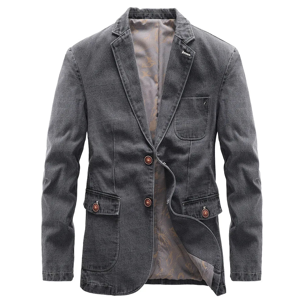 Veste blazer homme à manches longues avec fermeture à boutons | Style décontracté chic