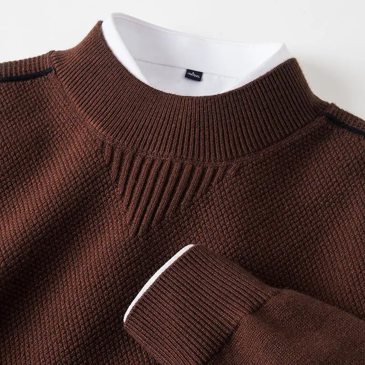 Men's Long Sleeve Textured Sweater | Classic Style