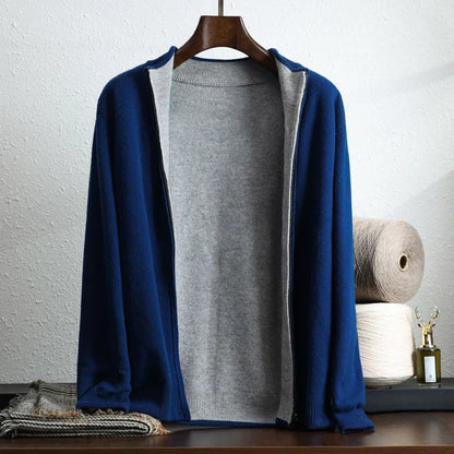 Herren Cardigan mit langen Ärmeln und offener Vorderseite | Casual Style