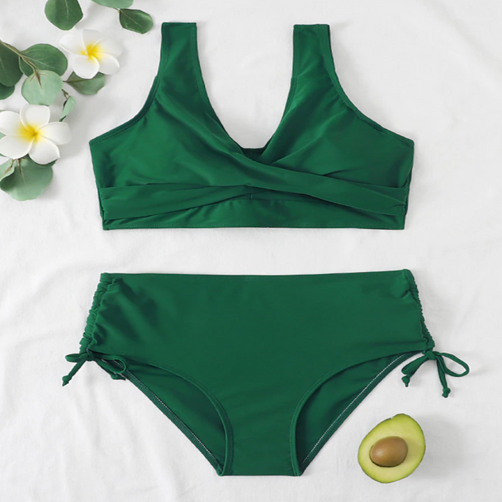 Seraphina | Zweiteiliger Bikini für Damen mit Gekreuztem Wickelausschnitt | Hohe Taille 4