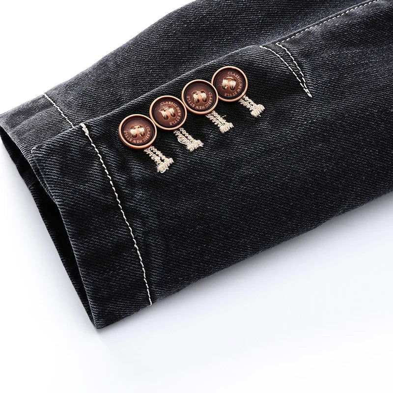 Veste blazer homme à manches longues avec fermeture à boutons | Style décontracté chic