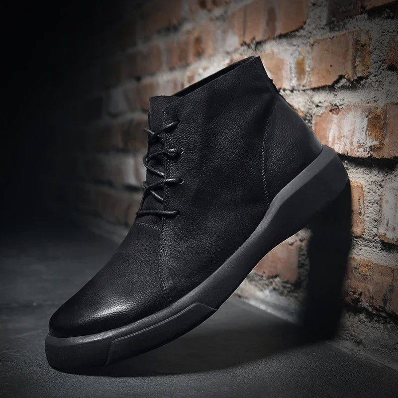 Pánské šněrovací boty s kulatou špičkou | Moderní městský styl
