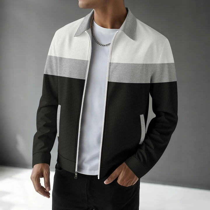 Veste Homme à Col Fermeture Éclair Manches Longues | Minimaliste