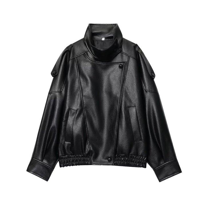 Veste femme à manches longues col montant avec fermeture éclair | Oversize