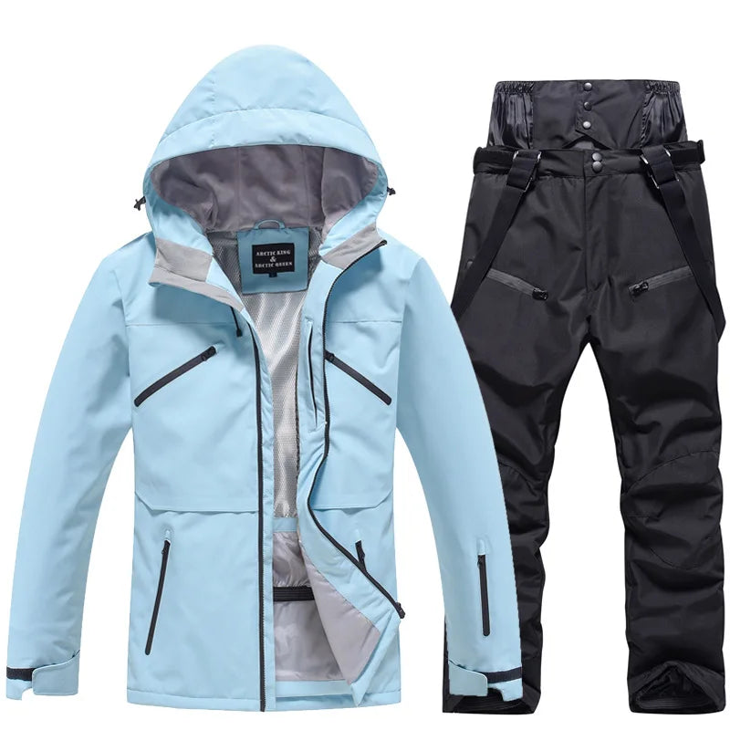 Skianzug | Winter Skianzug Kaufen für Unisex 140 | Zweiteiliges Set für Wintersport