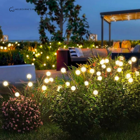 Lampe solaire de jardin à LED avec 8 LED – Conception résistante aux intempéries pour une atmosphère magique dans le jardin
