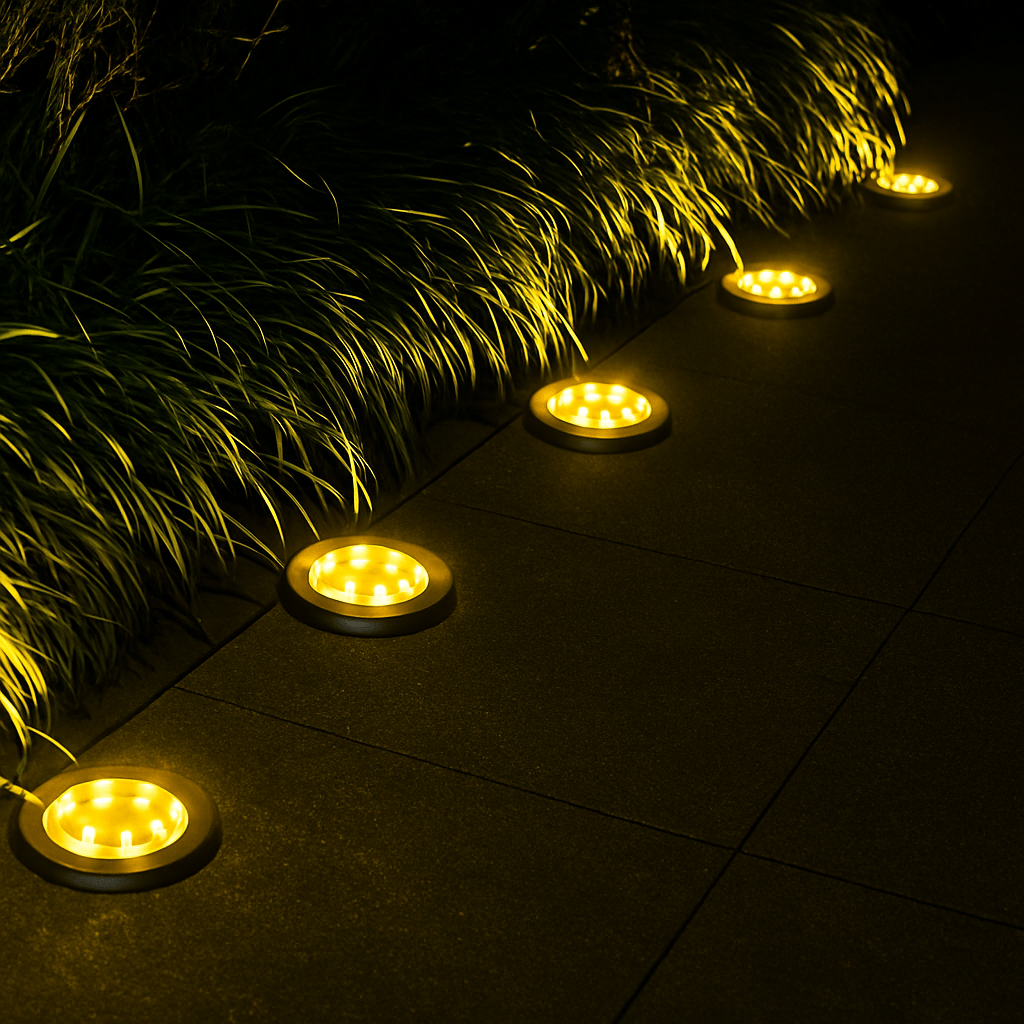 Solarbetriebene Gartenlampen | 4er Set für ganzjährige Nutzung im Freien
