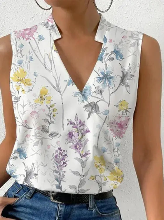 Sommertop Mit V Ausschnitt Für Damen | Lässig 1