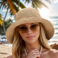 Sonnenhut für Damen | Faltbarer Sommerhut mit Breiter Krempe