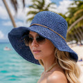 Sonnenhut für Damen | Faltbarer Sommerhut mit Breiter Krempe