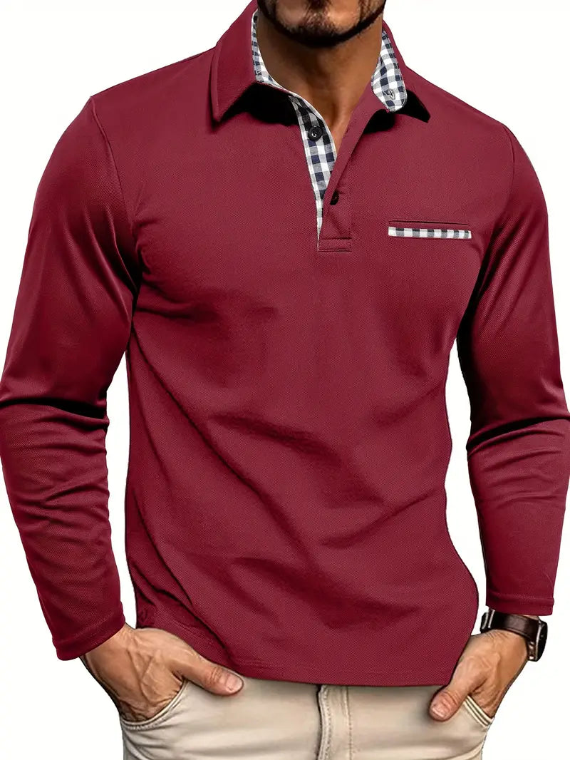 Stefan | Herren Langarm-Poloshirt